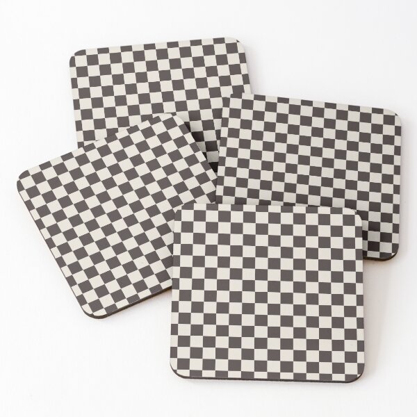 Item preview, Black coffe & white coffee checkered seamless pattern designed and sold by Mint + Midnight.