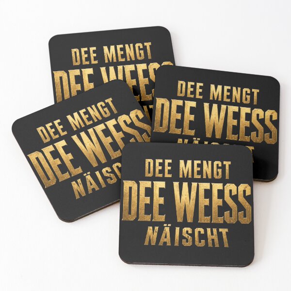 Artikelvorschau, Dee Mengt Dee Weess Näischt – Lëtzebuergesche Spréch | Bold Gold Design entworfen und verkauft von bymandyart.
