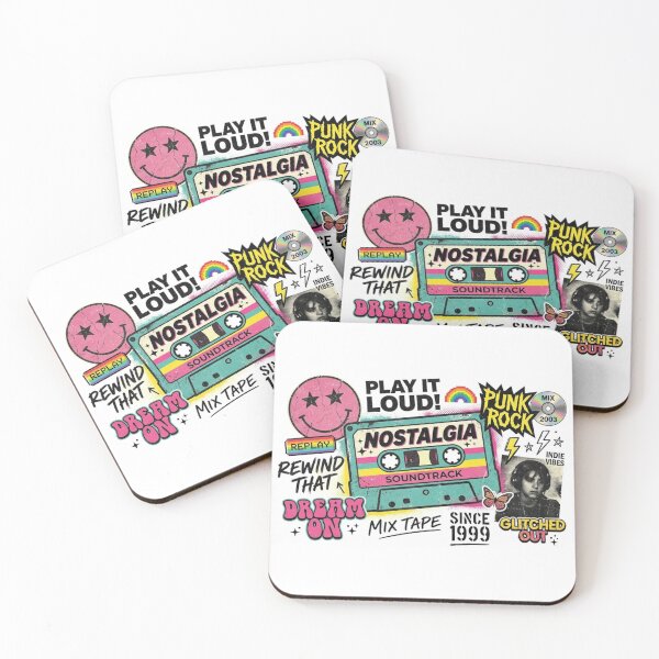 Item preview, Y2K Nostalgia Cassette Tape Sticker | Indie Punk Rock Retro Aesthetic Vinyl Collage designed and sold by nishaaa2111.