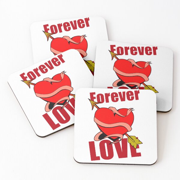 Item preview, Forever Love heart with arrow and banner designed and sold by Mauswohn.