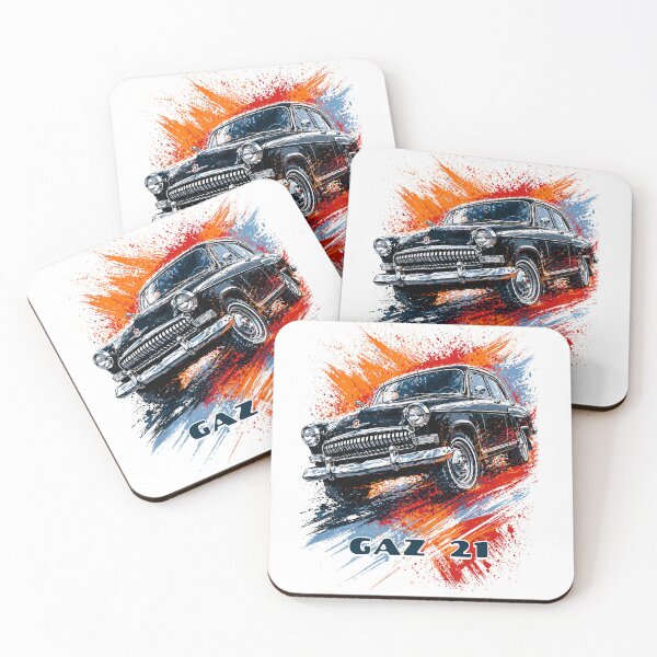 Item preview, Volga GAZ-21 Vintage Splash Art - Soviet Cult Car designed and sold by DigitalPartisan.