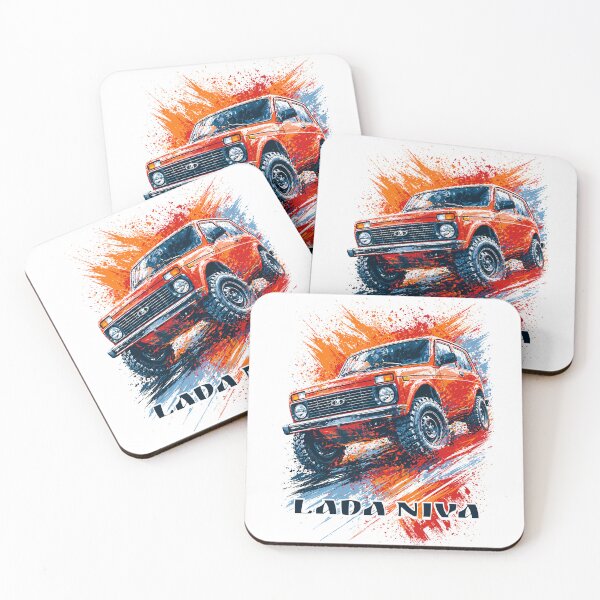 Item preview, Lada Niva cult car - offroad 4x4 splash art designed and sold by DigitalPartisan.