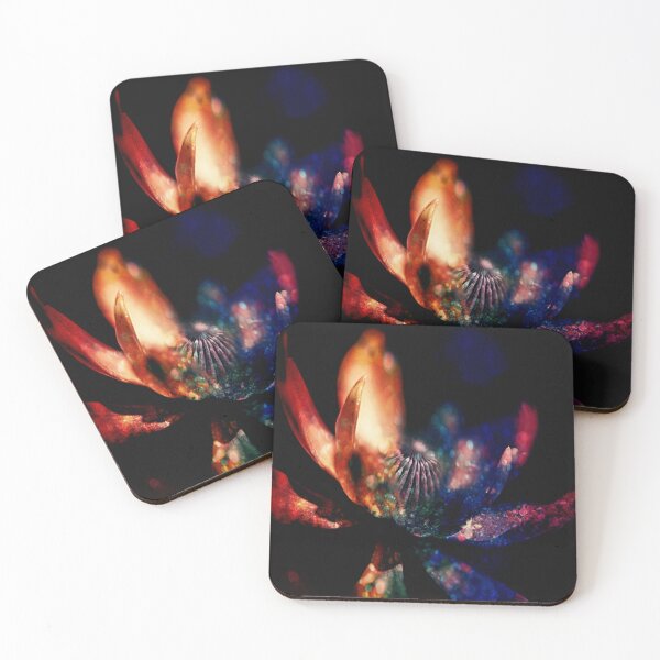 Item preview, Galaxy Burst | Dark Fire Ice Cosmic Flower Art Print designed and sold by CunningMaskPrints.
