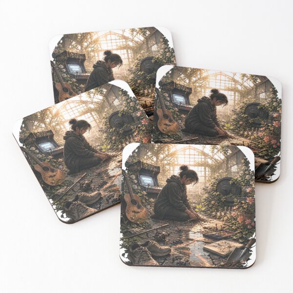 Item preview, Peaceful Garden Meditation Art designed and sold by InkNovaLab.