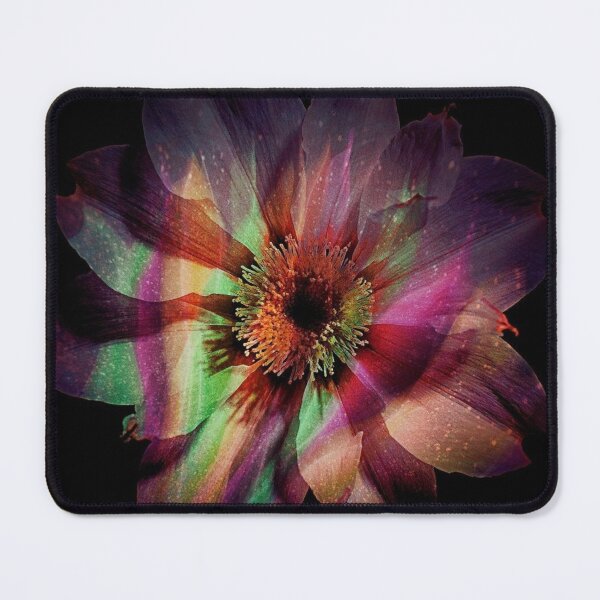 Item preview, Prismatic Dahlia | Dark Rainbow Iridescent Flower Art Print designed and sold by CunningMaskPrints.