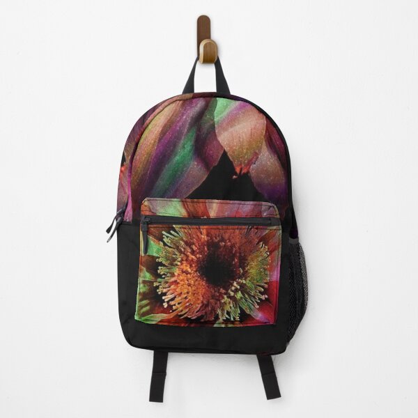 Item preview, Prismatic Dahlia | Dark Rainbow Iridescent Flower Art Print designed and sold by CunningMaskPrints.