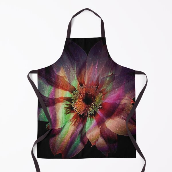 Item preview, Prismatic Dahlia | Dark Rainbow Iridescent Flower Art Print designed and sold by CunningMaskPrints.