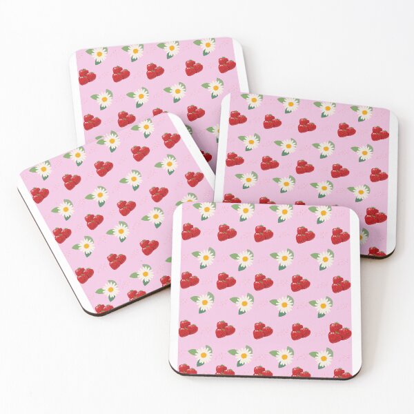 Item preview, Strawberries and Daisies Cute Pink Pattern designed and sold by SMHaven93.