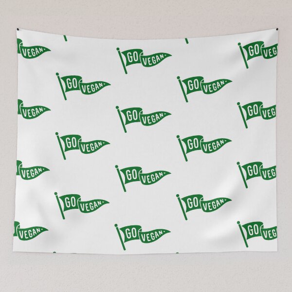 Item preview, Go Vegan Flag designed and sold by Plant Cult.