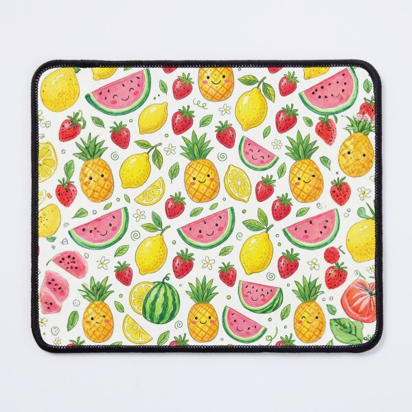 Item preview, Happy Summer Fruits Watercolor Pattern | Cute Kawaii Tropical Decor designed and sold by TaiwanMemory.