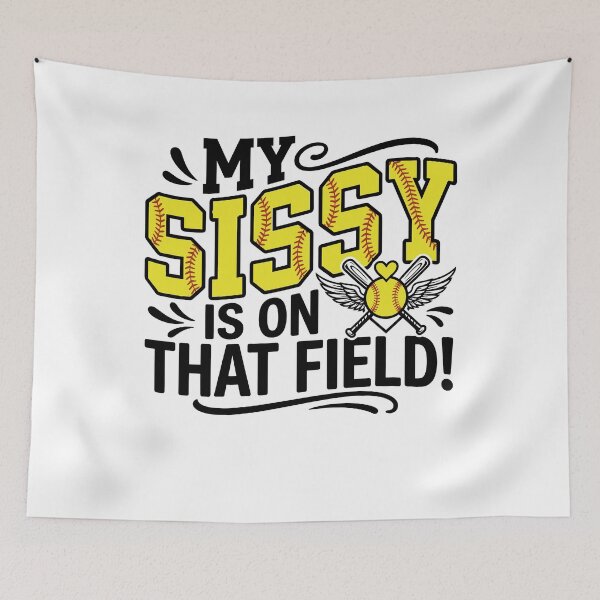 Item preview, Softball Sister Sissy Sports Game Day designed and sold by KroghDs.