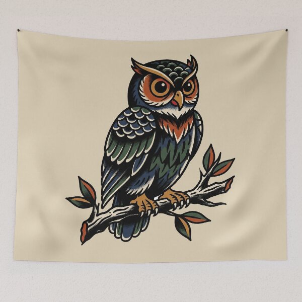 Item preview, Owl Tattoo designed and sold by Thunderbelts.