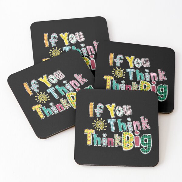 Item preview, If You Think Think Big | Inspirational Patchwork Quote Art designed and sold by StudioNoRule.