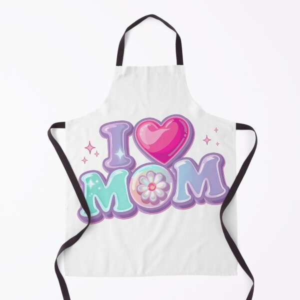 Item preview, Kawaii Pastel I Love Mom Bubble Letter Heart Sticker designed and sold by Lu7u.