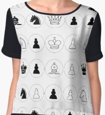 #Chess piece, #chessman, #king, #queen, #rooks, #bishops,  #knights, #pawns, #ChessPiece, #ChessBoard Chiffon Top
