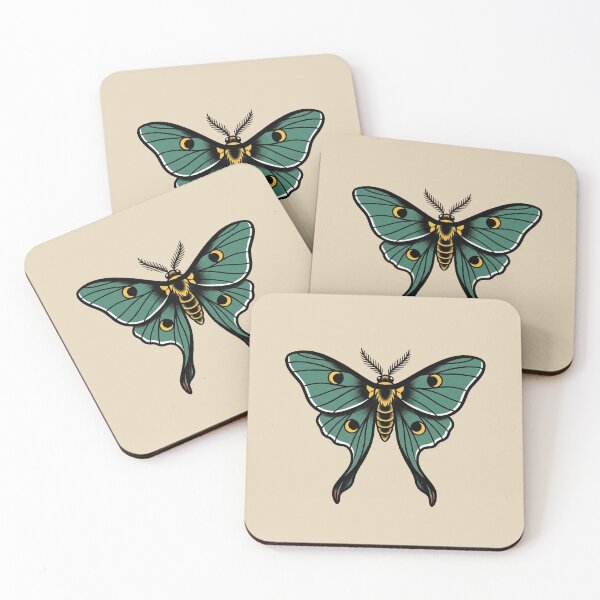 Item preview, Lunar Moth Tattoo designed and sold by Thunderbelts.