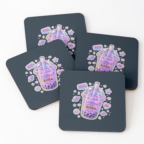 Item preview, Holographic Cosmic Boba Sticker – Cute Kawaii Bubble Tea Aesthetic Design designed and sold by Digital_products_0111.