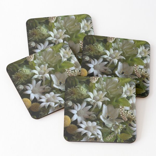 Item preview, White Flowers and Elegant Green Botanical Illustration designed and sold by PapoBotanica.