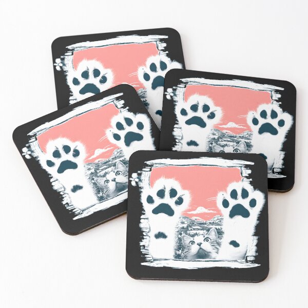 Item preview, Funny cat behind window designed and sold by Newrealis.