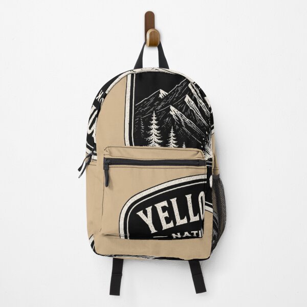 Item preview, Yellowstone National Park Vintage Badge – Old Faithful Geyser Retro Mountain Design designed and sold by ThreadTheory976.