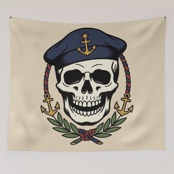 Item preview, Sailor Skull Tattoo designed and sold by Thunderbelts.