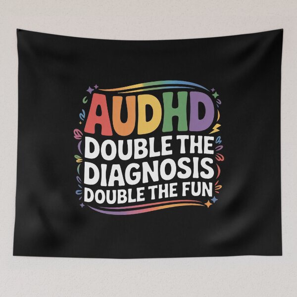 Item preview, AUDHD Double the Diagnosis Double the Fun Autism ADHD Gift designed and sold by Say It With Ink.