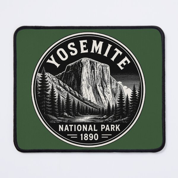 Item preview, Yosemite National Park Vintage Badge – El Capitan Retro Mountain Adventure Design designed and sold by TheClockOutClub.