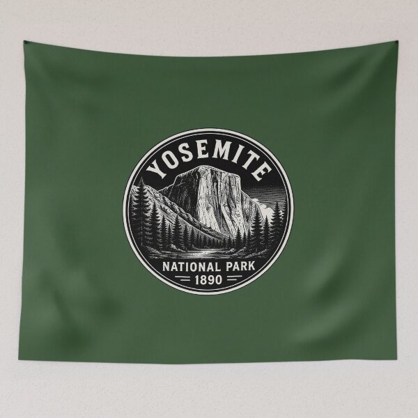 Item preview, Yosemite National Park Vintage Badge – El Capitan Retro Mountain Adventure Design designed and sold by TheClockOutClub.