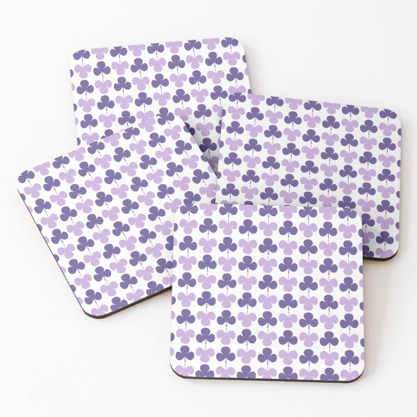 Item preview, Violet & white clovers seamless pattern designed and sold by Mint + Midnight.