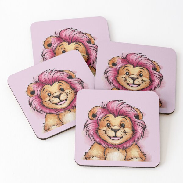 Item preview, Funny friendly greeting lion for kids and children designed and sold by ArtEventET.