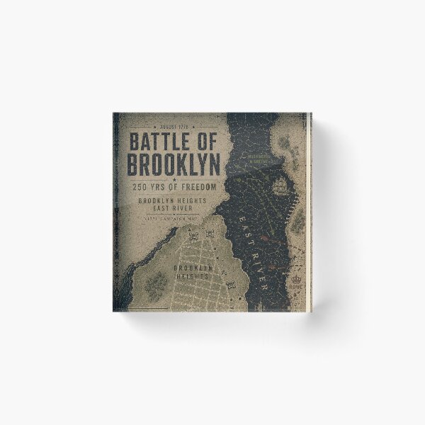 Item preview, Battle of Brooklyn 1776 Vintage Revolutionary War Map designed and sold by rygenr8.