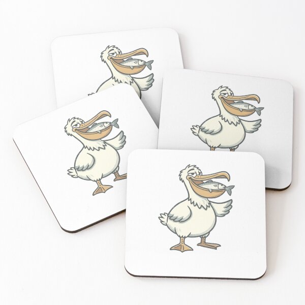 Item preview, Pelican With Fish Pocket Creatures Cute Animal Sticker designed and sold by Panom Suavichien.