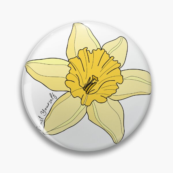 Item preview, Trust Yourself Yellow Daffodil Flower designed and sold by GeoGoose.