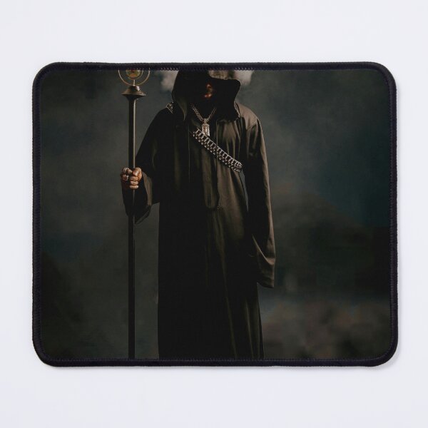 Item preview, Dark Hooded Figure with Staff – Mysterious Shadow Aesthetic, Gothic Street Fantasy Art” designed and sold by Silent Messages.