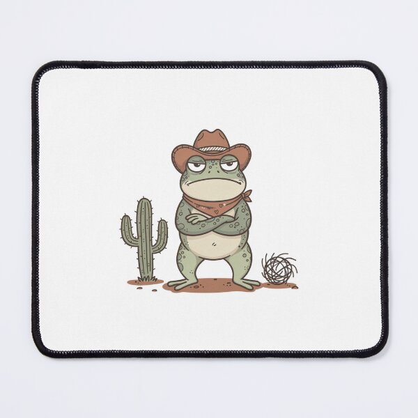 Item preview, Cowboy Frog With Cactus Pocket Creatures Funny Animal Sticker designed and sold by Panom Suavichien.
