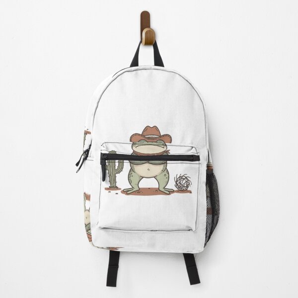 Item preview, Cowboy Frog With Cactus Pocket Creatures Funny Animal Sticker designed and sold by Panom Suavichien.