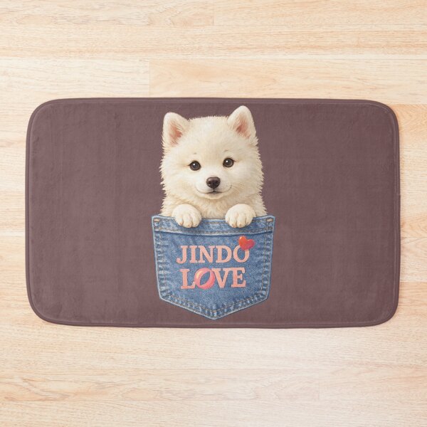 Item preview, Jindo Love – Cute Korean Jindo Puppy in Denim Pocket | Children’s Book Style designed and sold by mycreastyle.
