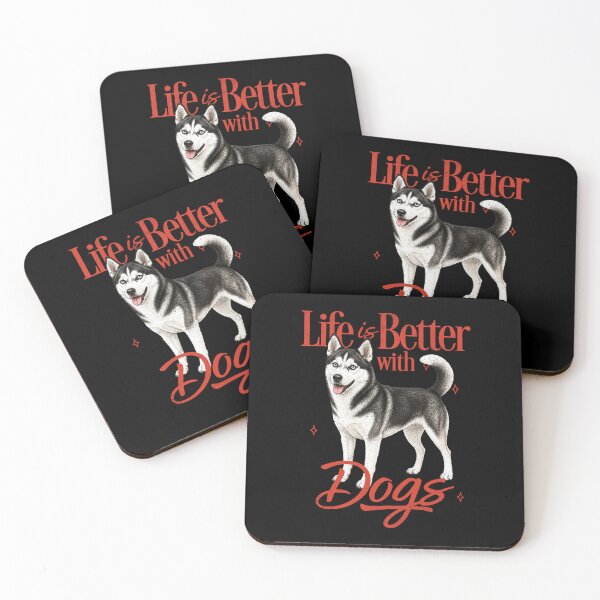 Item preview, LIFE IS BETTER - SIBERIAN HUSKY | Pets and Dogs lovers for Men and Women t-shirt designed and sold by panchiTWO.