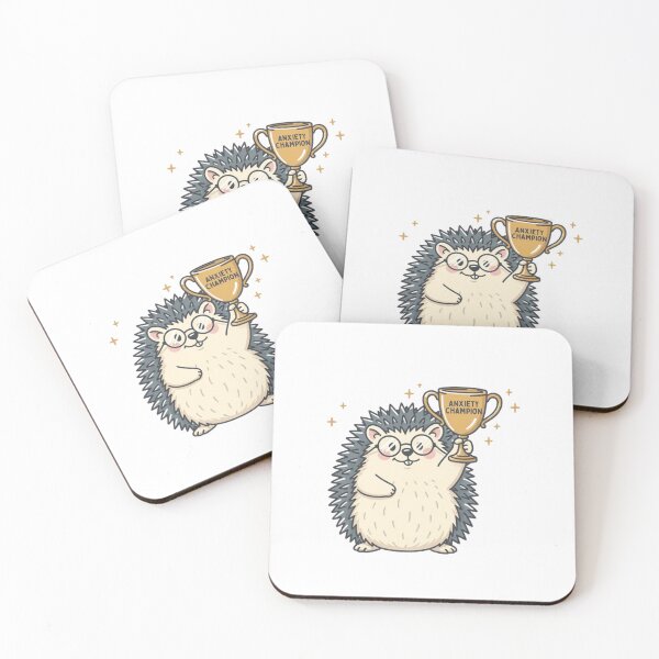 Item preview, Trophy Hedgehog Pocket Creatures Cute Animal Sticker designed and sold by Panom Suavichien.