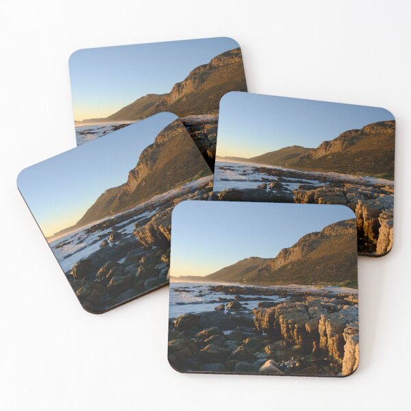 Item preview, Golden Hour Along a Rocky Coastal Mountain designed and sold by georgeph.