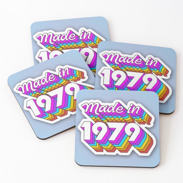 Item preview, Made in 1979 Vintage Retro 3D Typography - Colorful Birthday Gift designed and sold by Thornvale.