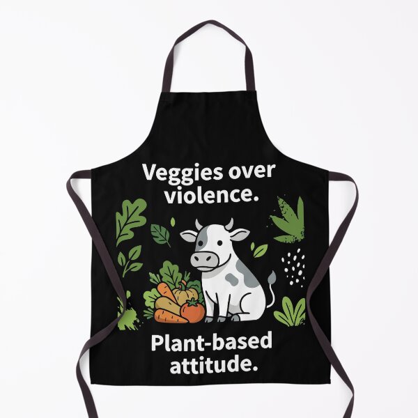 Item preview, Veggies Over Violence Plant-based Attitude designed and sold by Zatch-Bell.