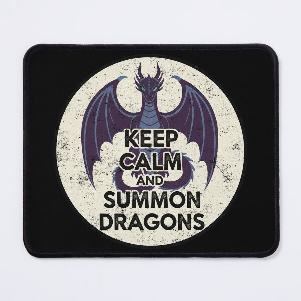Item preview, Keep Calm and Summon Dragons Vintage Fantasy designed and sold by BluecidDesign.