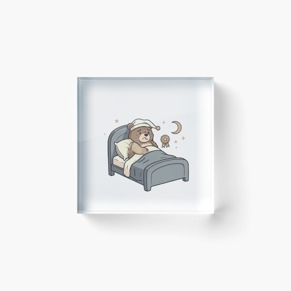 Item preview, Sleepy Bear In Bed Pocket Creatures Cute Animal  designed and sold by Panom Suavichien.
