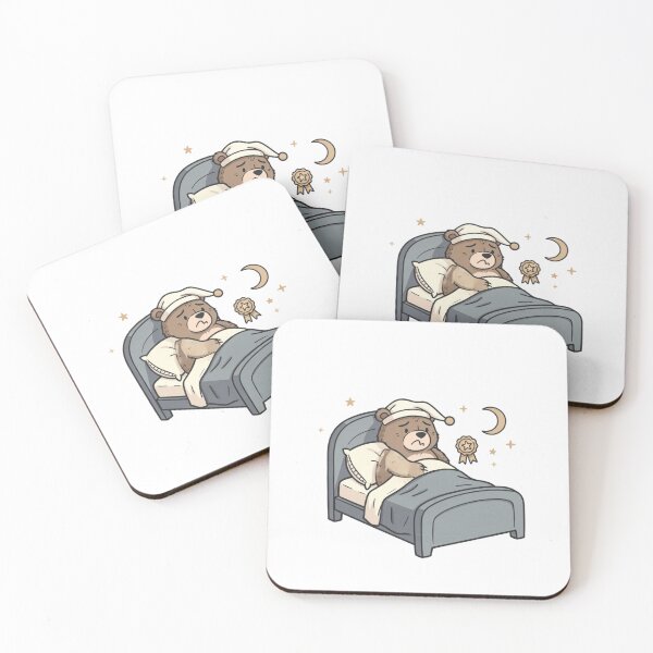 Item preview, Sleepy Bear In Bed Pocket Creatures Cute Animal  designed and sold by Panom Suavichien.