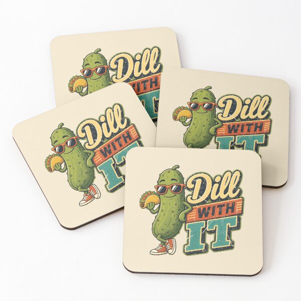 Item preview, Dill With It Funny Pickle Taco Retro Design designed and sold by samah82.