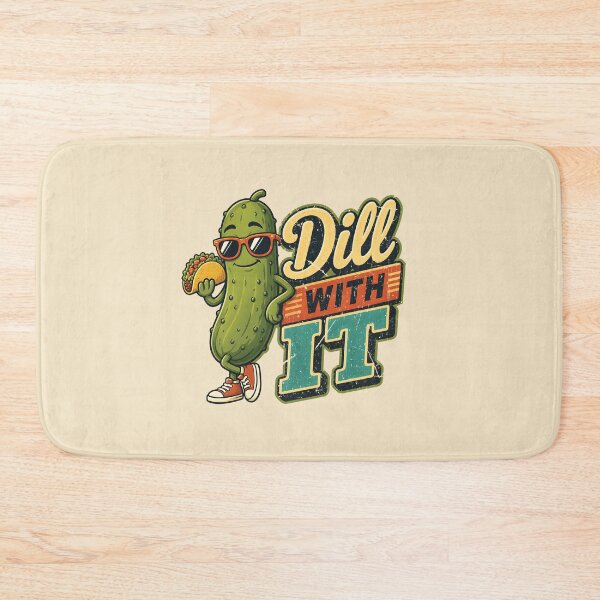 Item preview, Dill With It Funny Pickle Taco Retro Design designed and sold by samah82.