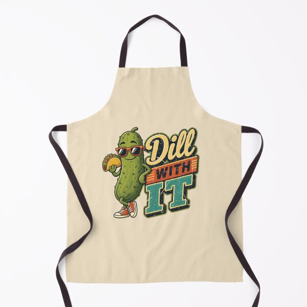 Item preview, Dill With It Funny Pickle Taco Retro Design designed and sold by samah82.