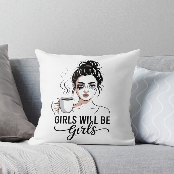 Item preview, Girls Will Be Girls Messy Bun Coffee Aesthetic Feminism Feminist designed and sold by ArcticFoxStudio.