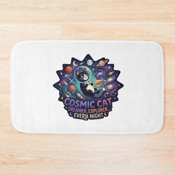 Item preview, Cosmic Cat: Dreamer, Explorer, Every Night - Space Aesthetic designed and sold by Csstoree.